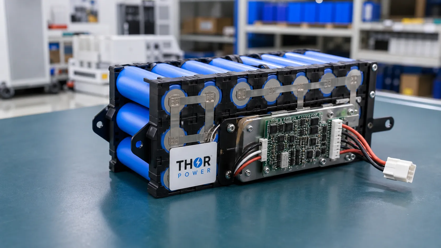 Custom 18650 and 21700 battery pack assembly with cell holder BMS and connector for equipment projects
