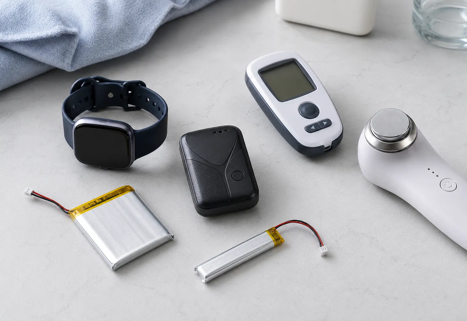 Custom LiPo battery solution for small electronic devices, wearables, GPS trackers and portable digital products