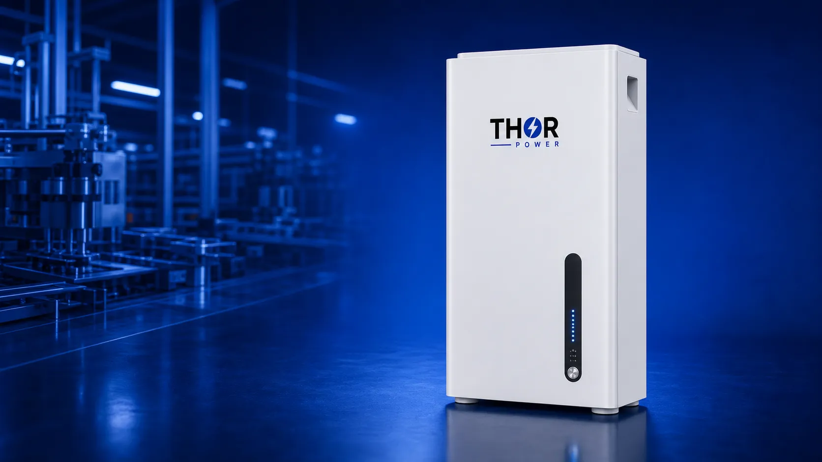 THOR wall-mounted LiFePO4 energy storage battery for residential backup and solar storage systems