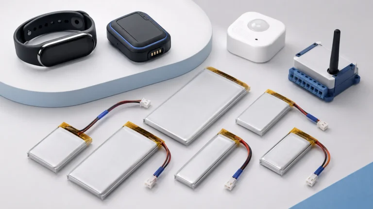 Custom LiPo pouch batteries designed for wearable, GPS, IoT and portable electronic applications