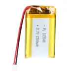 THOR 103048 3.7V 1500mAh lithium polymer battery with PCM protection, red and black lead wires, and 2-pin connector