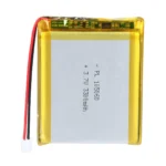 THOR 105060 3.7V 3500mAh lithium polymer battery with PCM protection, red and black lead wires, and 2-pin connector