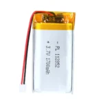 THOR 112852 3.7V 1700mAh lithium polymer battery with PCM protection, red and black lead wires, and 2-pin connector
