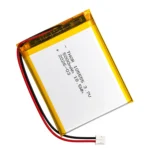 THOR 105555 3.7V 5000mAh lithium polymer battery with PCM protection, red and black lead wires, and 2-pin connector