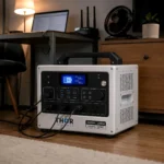 THOR 2048Wh 2000W LiFePO4 portable power station providing indoor backup power for home office devices