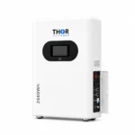 THOR 2560Wh wall-mounted LiFePO4 home energy storage battery with DC terminals and CAN/RS485 communication ports