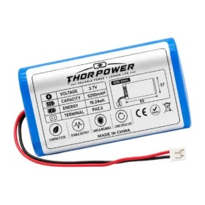 3.7V 5200mAh 18650 Battery Pack (1S2P, PCM) | THOR-18650-1S2P-5200 finished battery pack