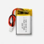 THOR 301525 3.7V 50mAh lithium polymer battery with PCM protection, red and black lead wires, and 2-pin connector