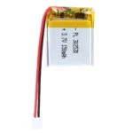 THOR 302530 3.7V 150mAh lithium polymer battery with PCM protection, red and black lead wires, and 2-pin connector
