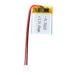 THOR 352025 3.7V 150mAh lithium polymer battery with PCM protection, red and black lead wires, and 2-pin connector