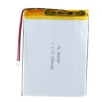 THOR 366890 3.7V 2500mAh lithium polymer battery with PCM protection, red and black lead wires, and 2-pin connector