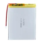 THOR 367599 3.7V 3200mAh lithium polymer battery with PCM protection, red and black lead wires, and 2-pin connector
