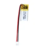 THOR 401220 3.7V 70mAh lithium polymer battery with PCM protection, red and black lead wires, and 2-pin connector