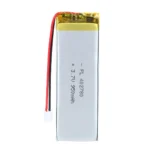 THOR 402780 3.7V 950mAh lithium polymer battery with PCM protection, red and black lead wires, and 2-pin connector