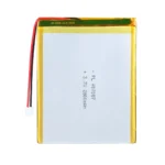 THOR 407087 3.7V 2800mAh lithium polymer battery with PCM protection, red and black lead wires, and 2-pin connector