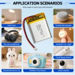 THOR 502530 LiPo battery application scenarios for portable electronics, Bluetooth speakers, GPS trackers, and smart home devices