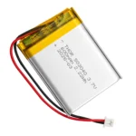 THOR 503040 3.7V 600mAh lithium polymer battery with PCM protection, red and black lead wires, and 2-pin connector