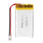 THOR 503055 3.7V 850mAh lithium polymer battery with PCM protection, red and black lead wires, and 2-pin connector