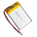 THOR 503450 3.7V 1000mAh lithium polymer battery with PCM protection, red and black lead wires, and 2-pin connector