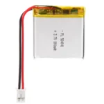 THOR 504041 3.7V 800mAh lithium polymer battery with PCM protection, red and black lead wires, and 2-pin connector