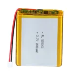 THOR 505060 3.7V 1600mAh lithium polymer battery with PCM protection, red and black lead wires, and 2-pin connector