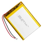 THOR 505573 3.7V 2500mAh lithium polymer battery with PCM protection, red and black lead wires, and 2-pin connector