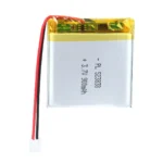 THOR 523838 3.7V 900mAh lithium polymer battery with PCM protection, red and black lead wires, and 2-pin connector
