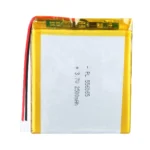 THOR 556065 3.7V 2500mAh lithium polymer battery with PCM protection, red and black lead wires, and 2-pin connector