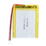 THOR 574758 3.7V 1800mAh lithium polymer battery with PCM protection, red and black lead wires, and 2-pin connector