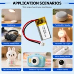 THOR 601120 LiPo battery application scenarios for wearables, wireless earbuds, fitness trackers, and compact IoT sensors