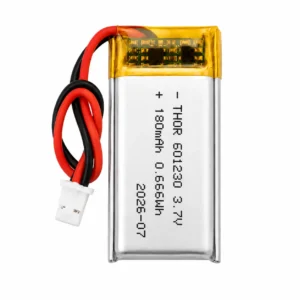 THOR 3.7V 180mAh LiPo battery THOR-601230 with connector and PCM