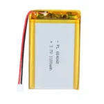 THOR 604060 3.7V 1100mAh lithium polymer battery with PCM protection, red and black lead wires, and 2-pin connector