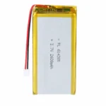 THOR 604380 3.7V 2600mAh lithium polymer battery with PCM protection, red and black lead wires, and 2-pin connector