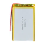 THOR 605080 3.7V 3000mAh lithium polymer battery with PCM protection, red and black lead wires, and 2-pin connector