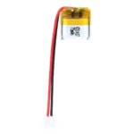 THOR 651417 3.7V 75mAh lithium polymer battery with PCM protection, red and black lead wires, and 2-pin connector