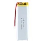 THOR 653496 3.7V 2500mAh lithium polymer battery with PCM protection, red and black lead wires, and 2-pin connector