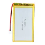 THOR 655084 3.7V 3200mAh lithium polymer battery with PCM protection, red and black lead wires, and 2-pin connector