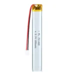 THOR 701488 3.7V 850mAh lithium polymer battery with PCM protection, red and black lead wires, and 2-pin connector