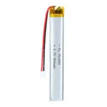 THOR 701688 3.7V 900mAh lithium polymer battery with PCM protection, red and black lead wires, and 2-pin connector