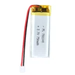 THOR 782248 3.7V 750mAh lithium polymer battery with PCM protection, red and black lead wires, and 2-pin connector