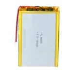 THOR 866898 3.7V 7200mAh lithium polymer battery with PCM protection, red and black lead wires, and 2-pin connector
