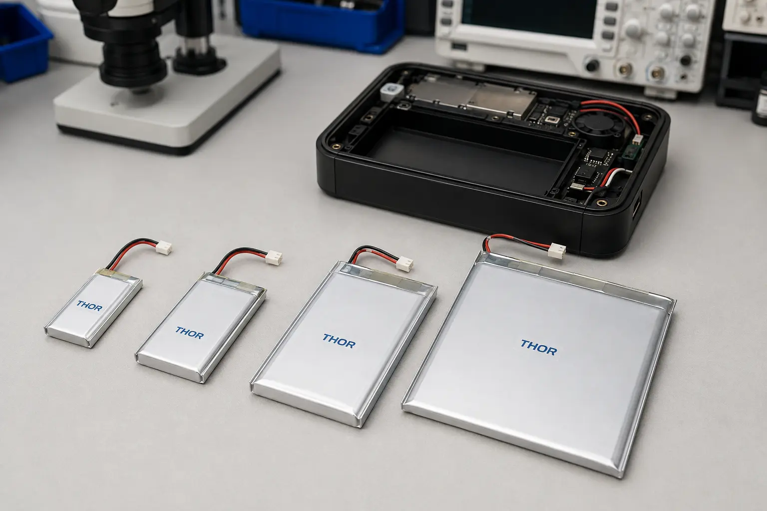 Custom LiPo pouch battery size selection for an OEM electronics enclosure